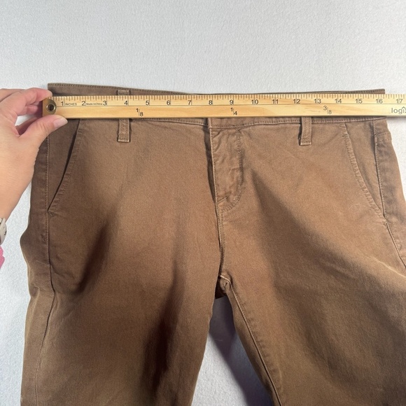 Vince Jeans Womens 30 Brown Skinny Trouser Crop Mid Rise Moss Stretch - Picture 7 of 13